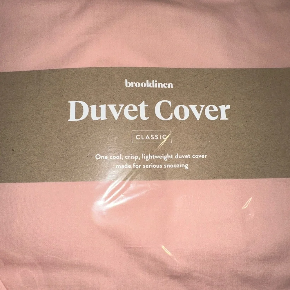 Brooklinen Blush Pink Full Duvet Cover and Pillowcases